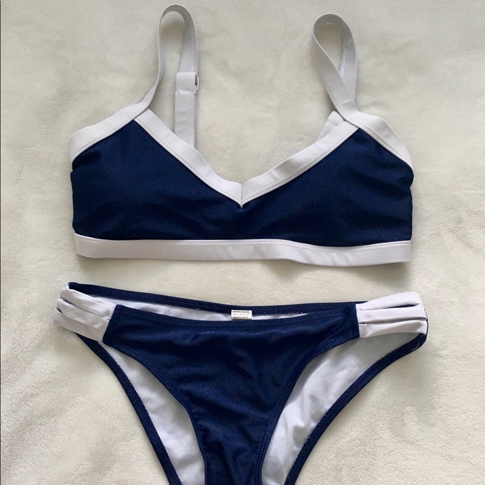 Blue&White Bikini Set